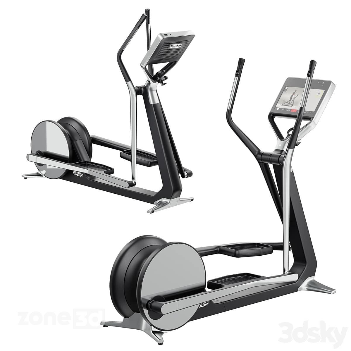 آبجکت دستگاه ورزشی کراس مدرن فلزی و پلاستیکی مدل Technogym