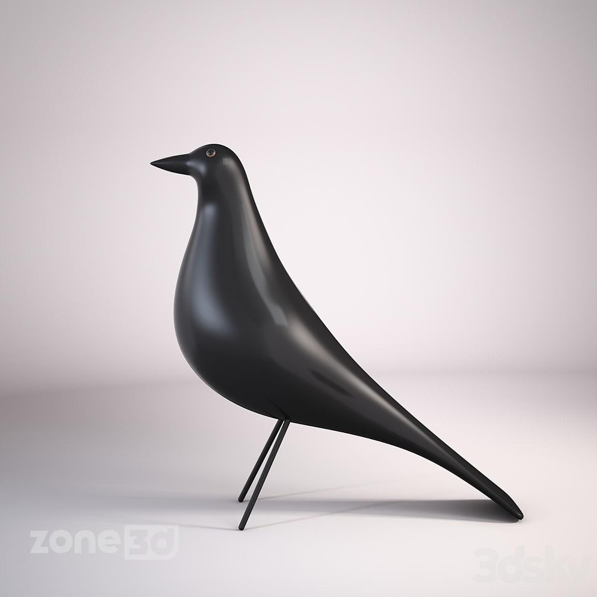 آبجکت مجسمه دکوری رومیزی پرنده چوبی مدرن مدل EAMES