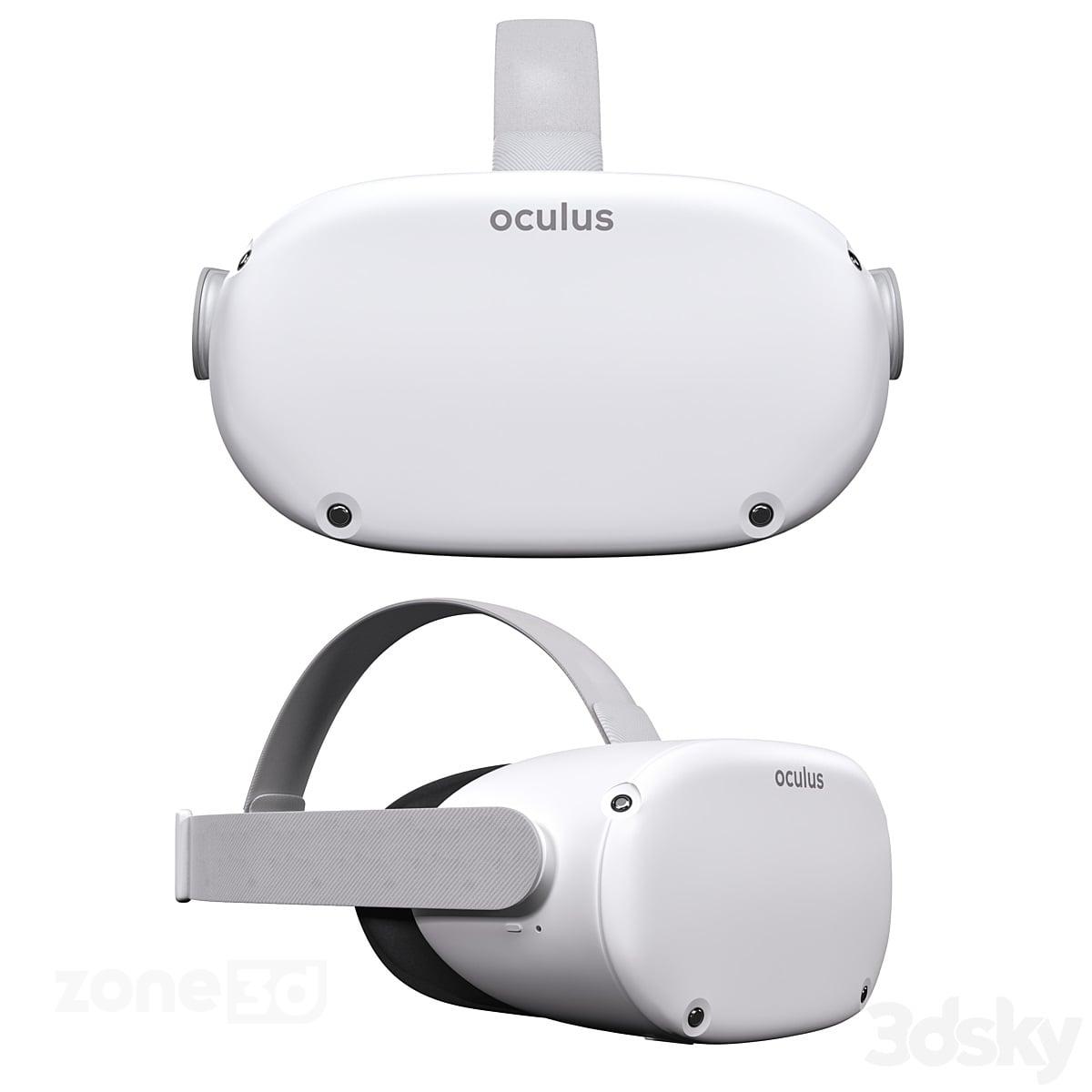 آبجکت هدست وی آر پلاستیکی با بند پارچه ای مدل Oculus Quest 2