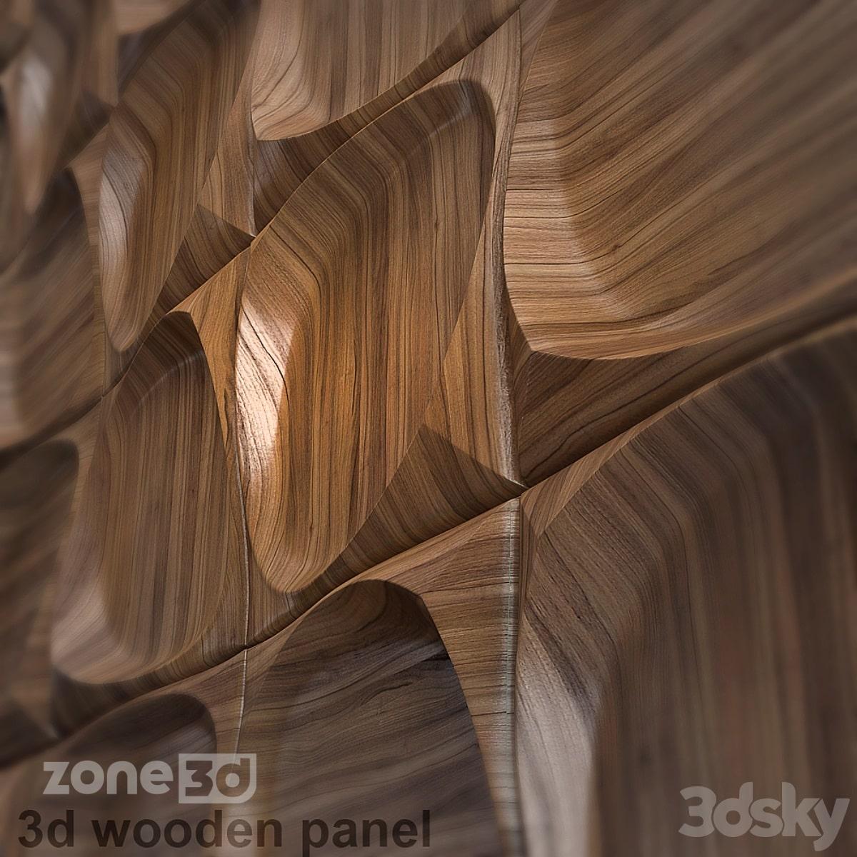 آبجکت پانل دکوری دیواری سه بعدی مدرن چوبی kazhetsa