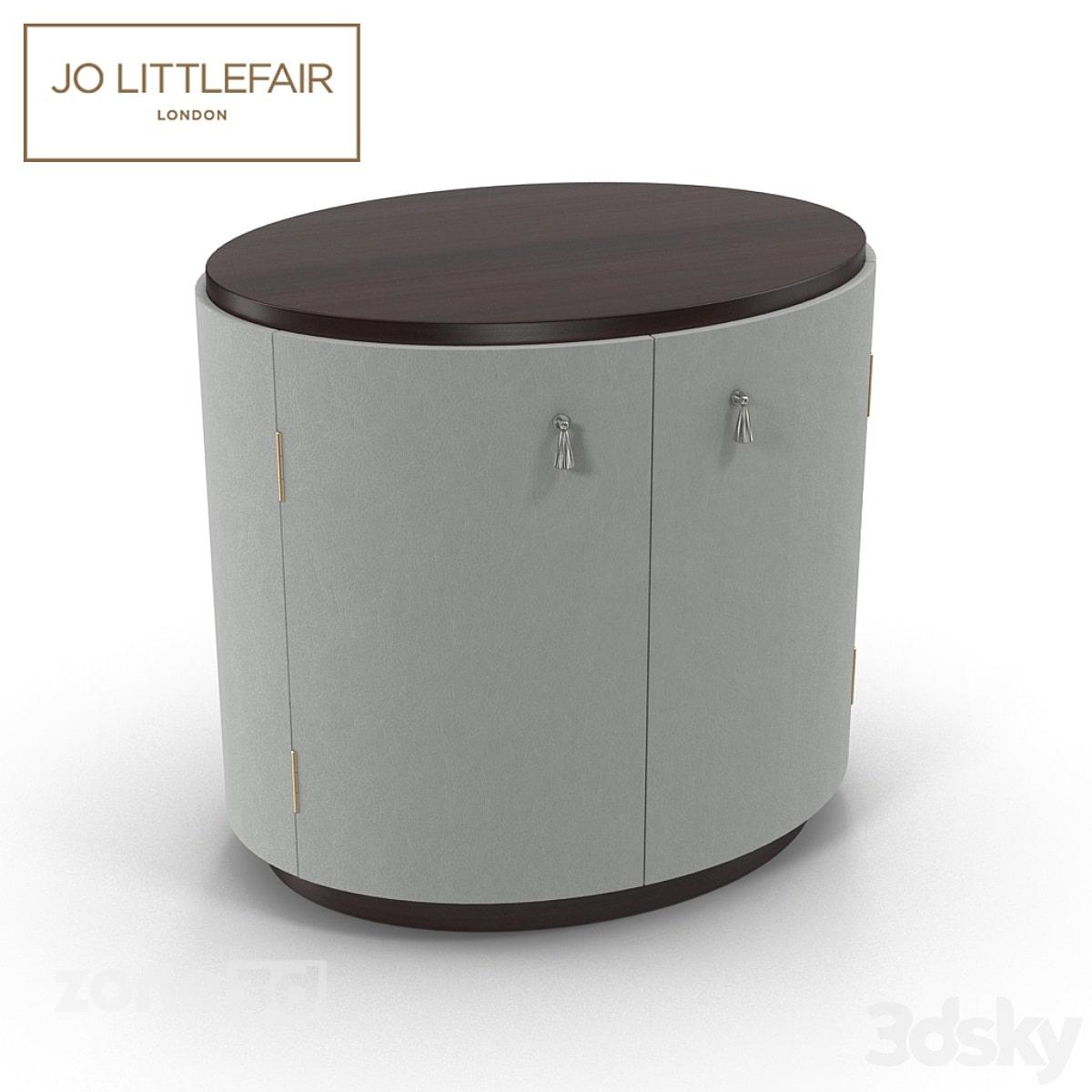 آبجکت میز پاتختی بیضی چوبی کلاسیک Jo littlefair