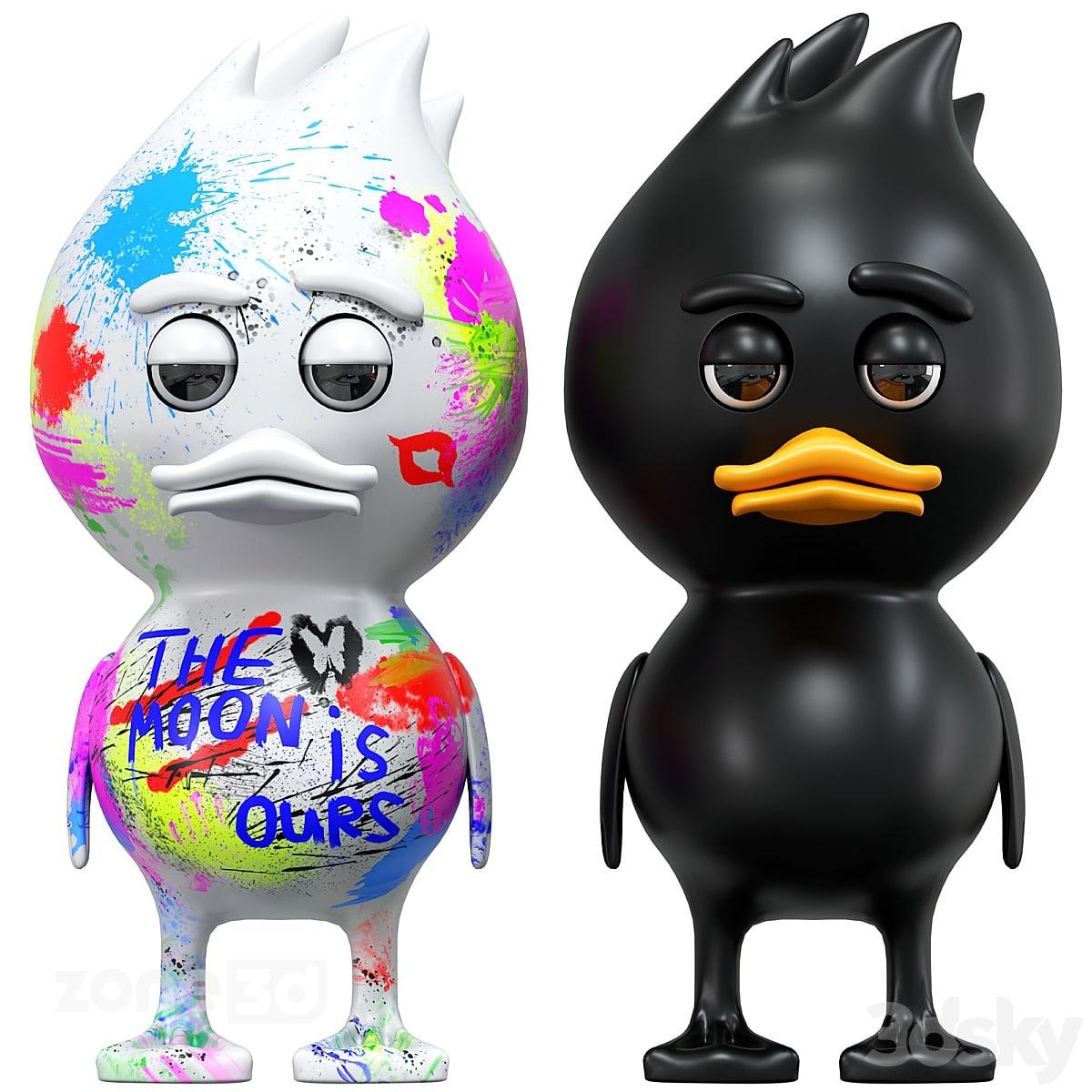 آبجکت ست عروسک اسباب بازی مدرن پلاستیکی دو عددی اتاق کودک Ugly Duck