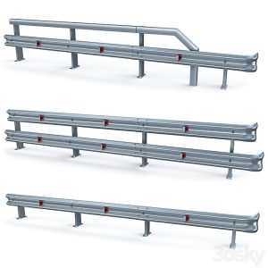 آبجکت معماری گارد ریل خیابان مدرن 